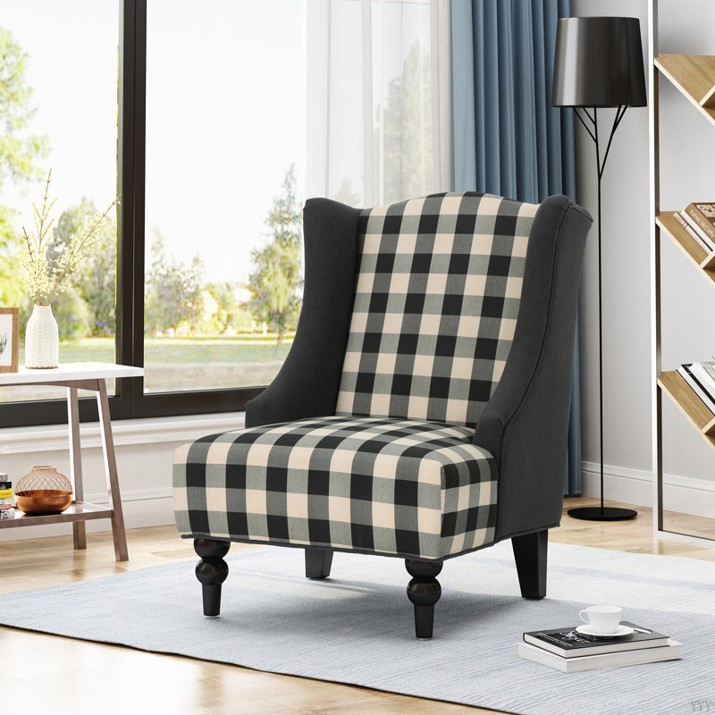 Fauteuil club haut dossier en tissu TODDman