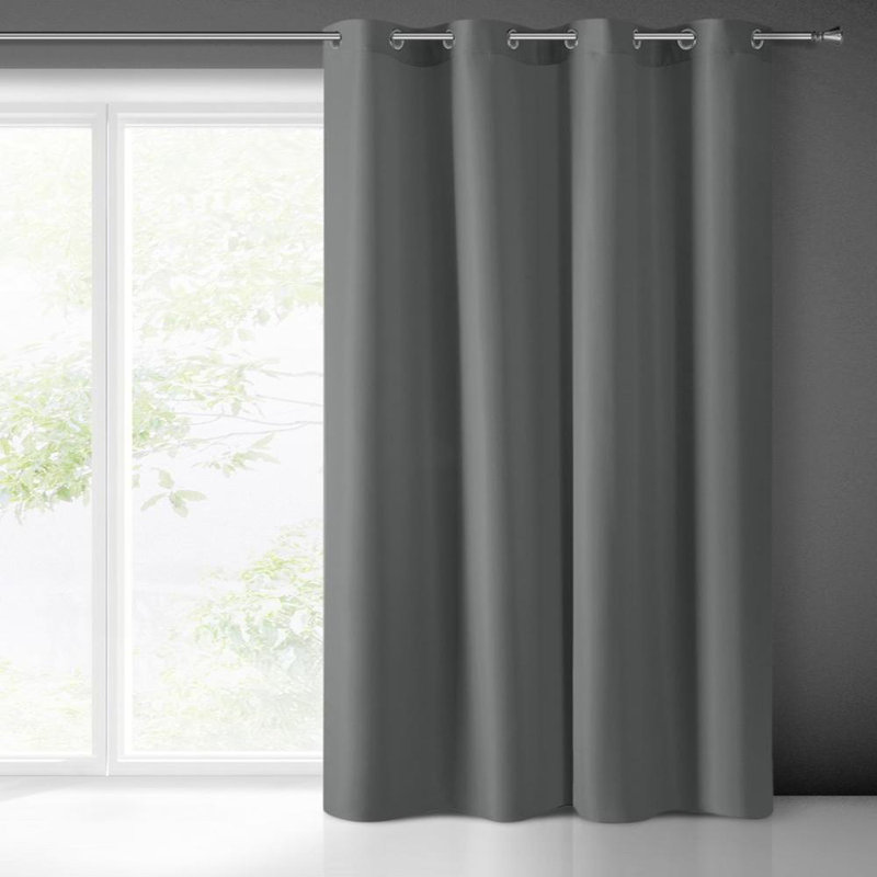 Rita 1 Eyelet Blackout Curtain, Graphite