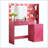 Vanity Desk With Mirror And Lights, 46.4IN Dressing Table With 2  Drawer&Large Vertical Organizer, 3 Level Dresser & 3 Lighting Modes Adjustable Brightness, Suitable For Bedroom-816335130