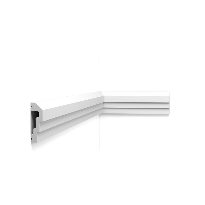 3/4 in D x 2-15/16 in W x 78-3/4 in L Primed White Plain Polyurethane Panel Moulding