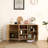 Storage Console Table with Rattan Door
