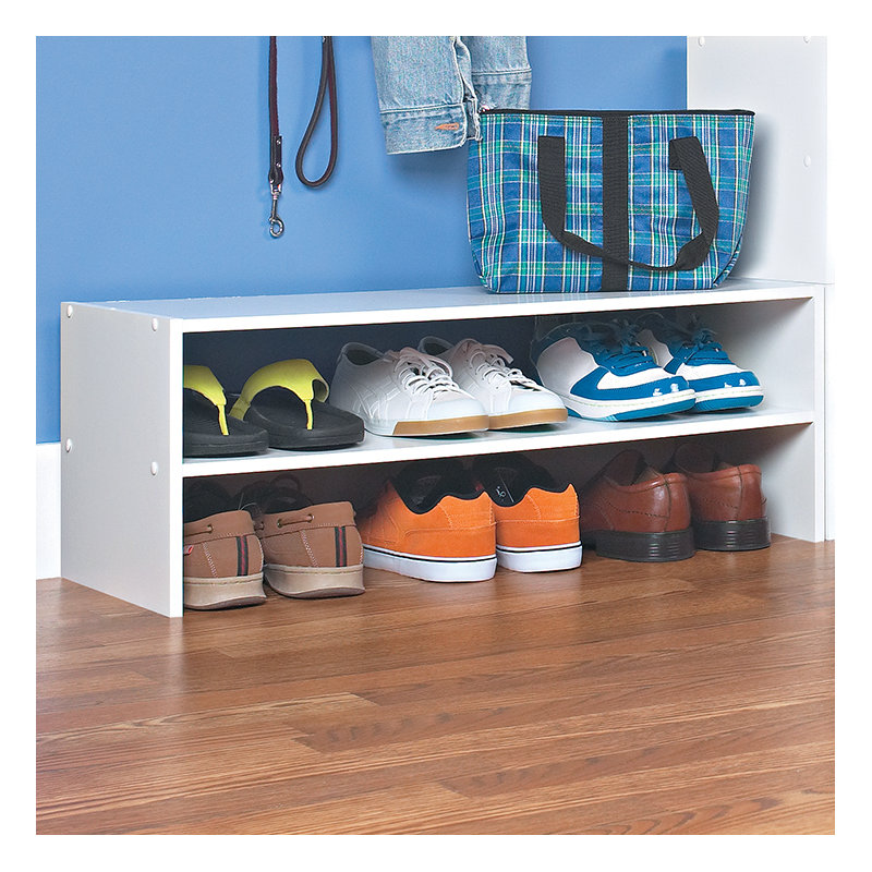 Stackable Organizers 6 Pair Stackable Shoe Rack, White