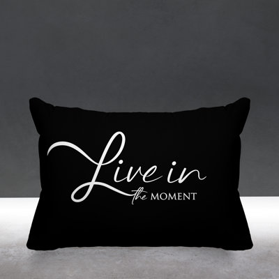 Aspire Live in the Moment Outdoor Rectangular Pillow Cover & Insert