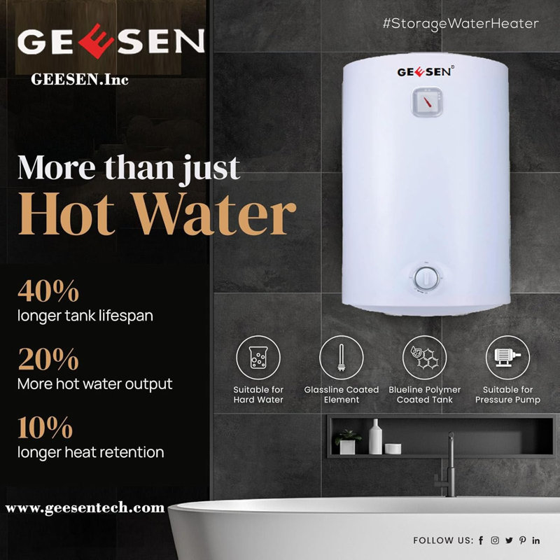 Chauffe-eau 15 gallons, chauffe-eau électrique, réservoir d'eau chaude, point d'utilisation compact, intérieur et vertical