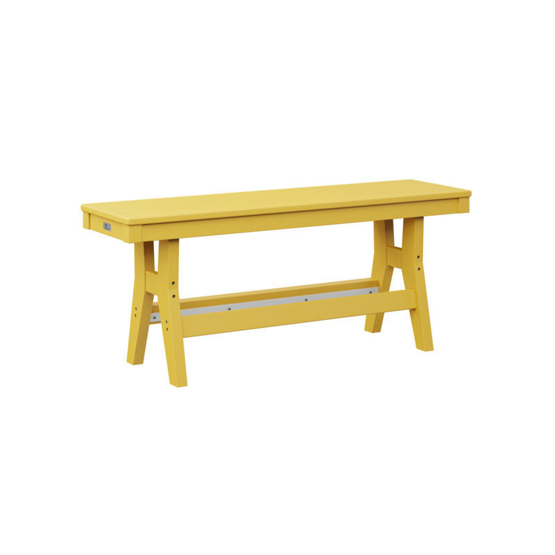 Berlin Gardens Harbor Regular Counter Bench, Sunburst Yellow, 18" H x 44" W x 12.5" D