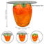 Table d'appoint en forme de carotte, tabouret de fruits en résine 16 po avec plateau en verre, table de bout fantaisie pour le salon, la chambre et la décoration intérieure