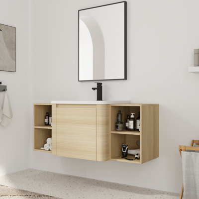 48'' Floating Single Bathroom Vanity with Ceramic Sink