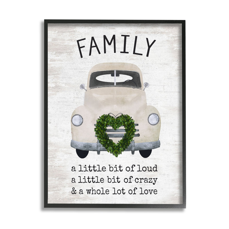 «Wholesome Family», antique, Giclée encadrée noir minuit, H 30 po x l 24 po x P 1,5 po