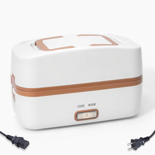 Chauffe-repas électrique pour boîte à lunch, récipients pour aliments chauffants / chauffants / chauds pour le travail à l'extérieur, capacité standard de 1000 ml portable, acier inoxydable 304 W 270 W