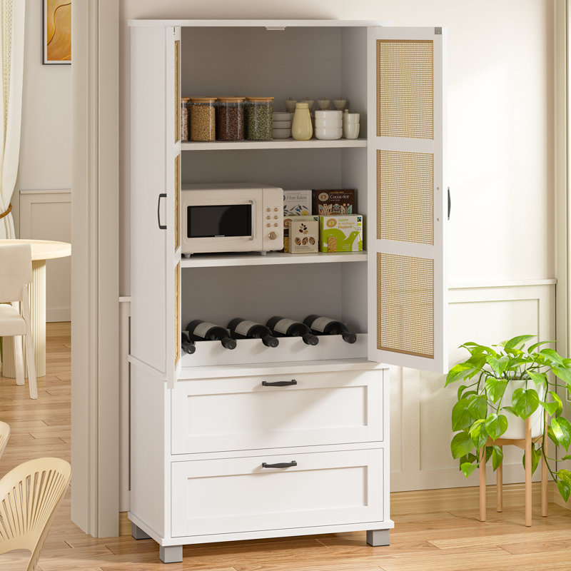 Garde-manger H 63,8 po Chanah , Blanc/naturel