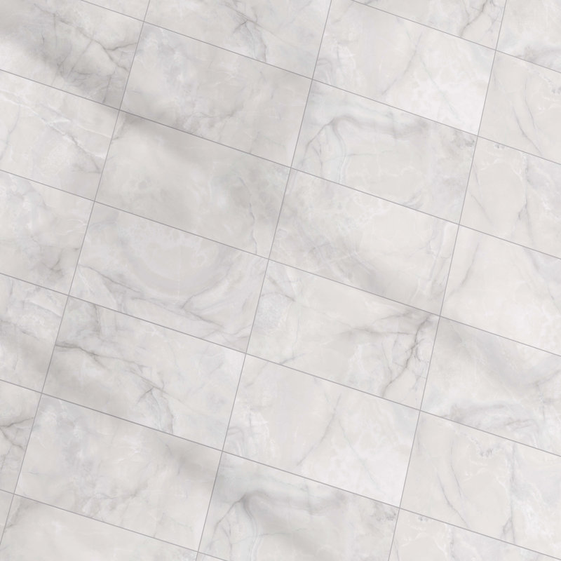 Onice White Polished 12x24 Porcelain Floor & Wall Tile (11.63 Sq. Ft./Case) Onyx Look, White, Polished, 12"