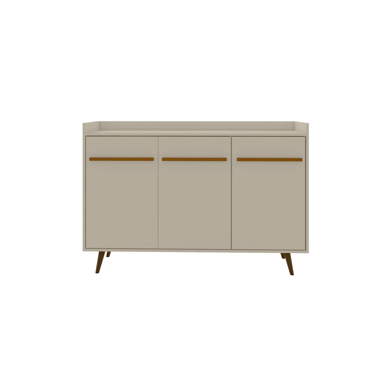 Buffet blanc cassé 54 po avec 4 tablettes Bradley, Blanc cassé
