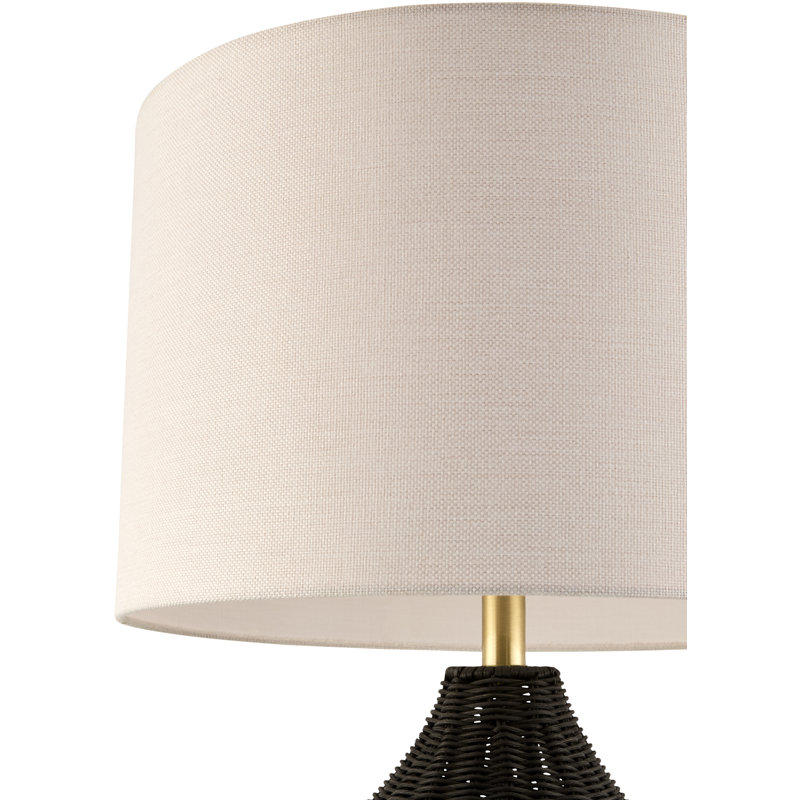 Lampe de table Bernth, Black, Beige