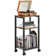 Laibah 3 Tier Moveable Small End Table, Record Player Stand with Records Shelf