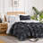 Winter Brush Microfiber Reversible Traditional Quilt Set-1436369005-1436368993