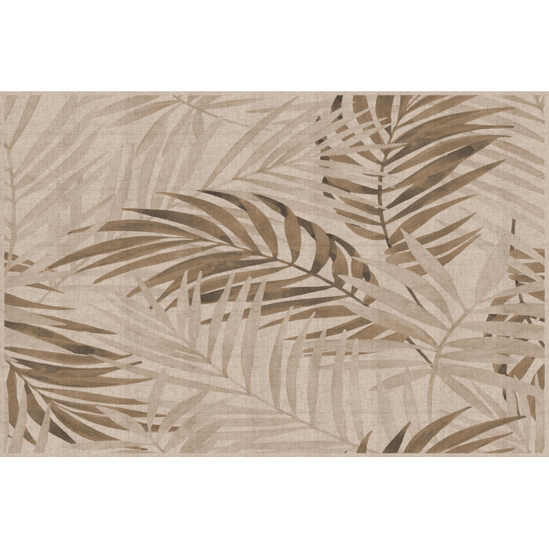 Alxander Floral Vinyl Machine Printed Area Rug, Rectangle 200 x 300cm