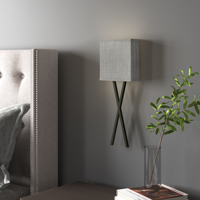 Axis 1 - Light LED Dimmable Flush Mount, Black, Heathered Gray