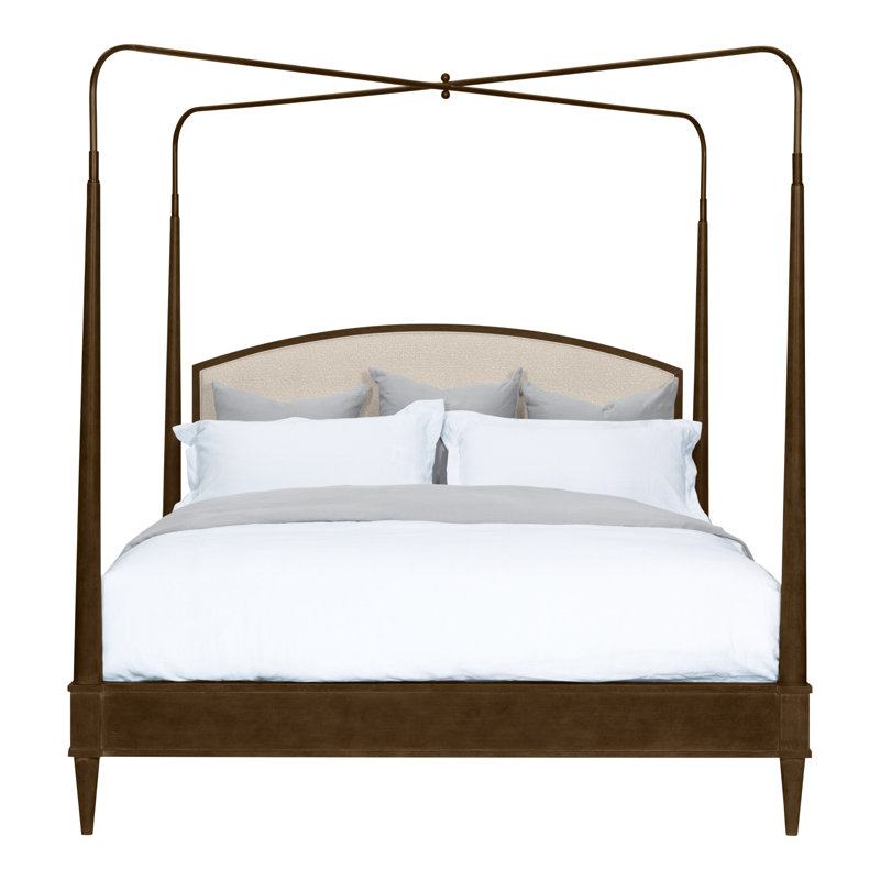 Anderkit Upholstered Canopy Bed, Havana, Nadia Steam
