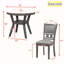 Ensemble de table ronde 5 pièces avec une table de salle à manger en faux marbre et quatre chaises en similicuir