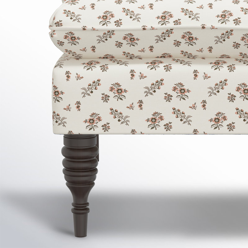 Causeuse rembourrée 47 po Cecelia, Motif floral en folie