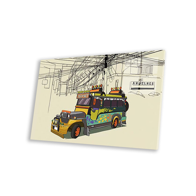" Philippines - Jeepney " by 5by5collective, 16" H x 24" W x 0.25" D