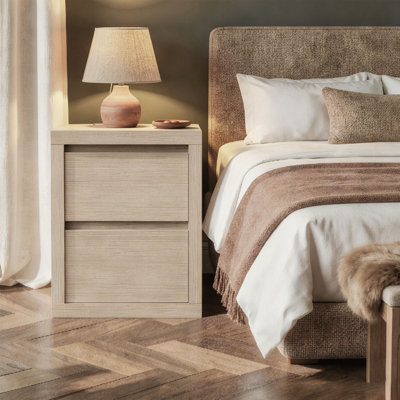 20.9" Modern Nightstand With 2 Drawers