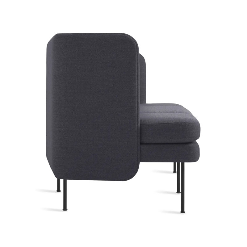 Bloke Sofa, Tait Stone Textured Basketweave, 34" H x 95" W x 32" D, Slate