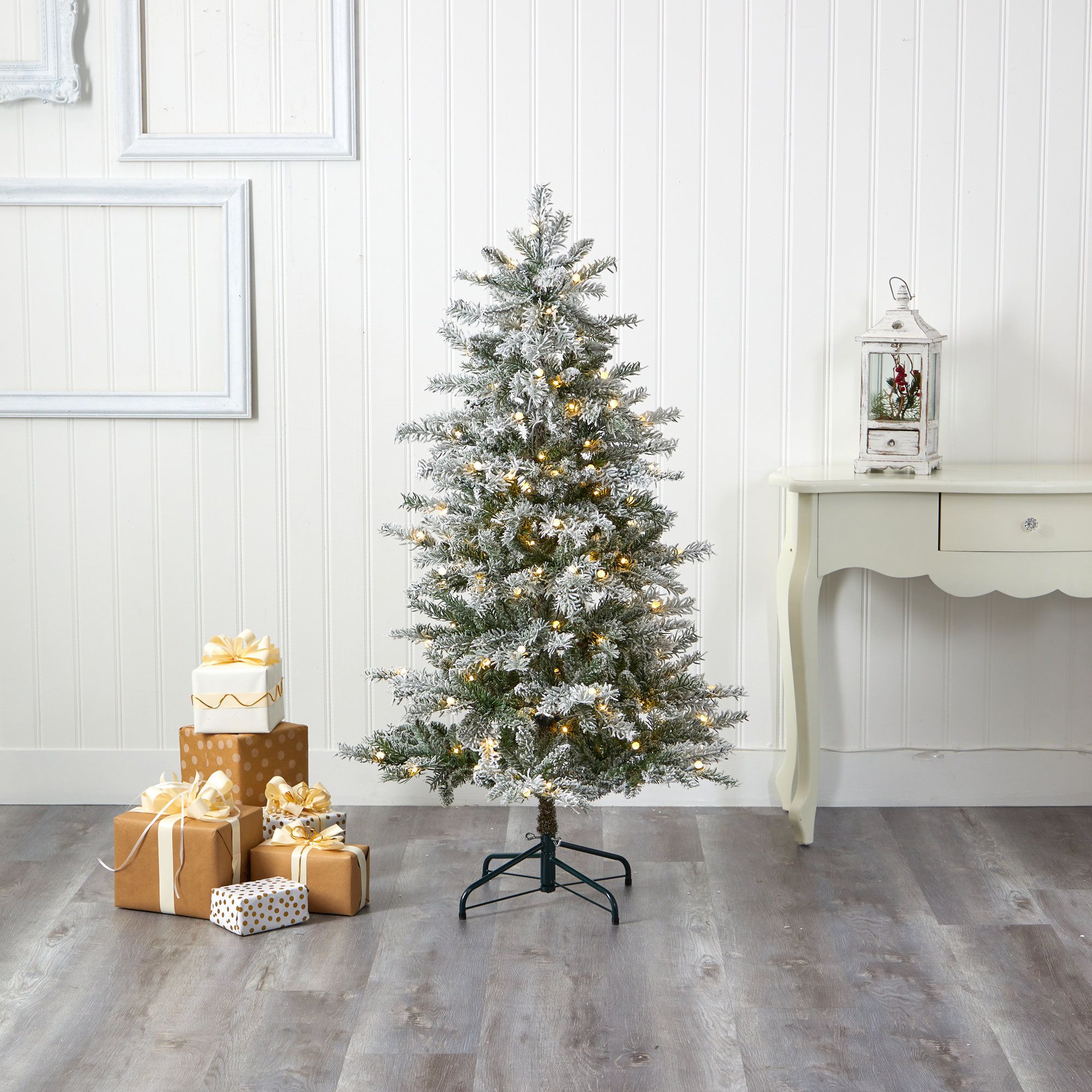 Lighted Artificial Spruce Christmas Tree, 5' H