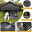 Chenil pour chien gris avec intérieur isolé
