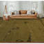 Tapis rectangulaire doré / ivoire / brun en soie / laine noué à la main-88508242