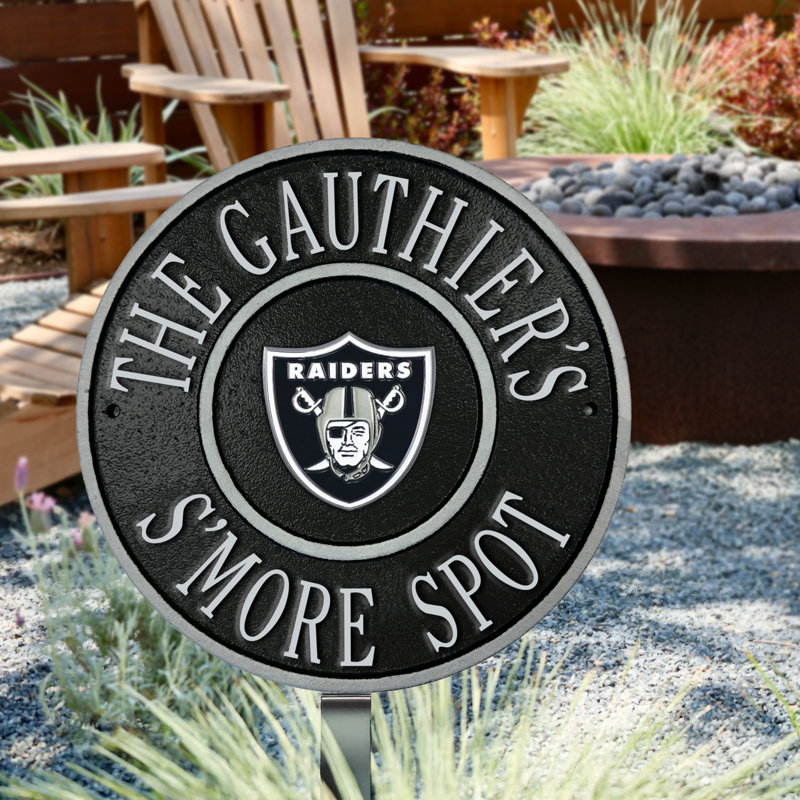 Plaque de logo personnalisable 9 po Las Vegas Raiders, Raiders de Las Vegas, Oui