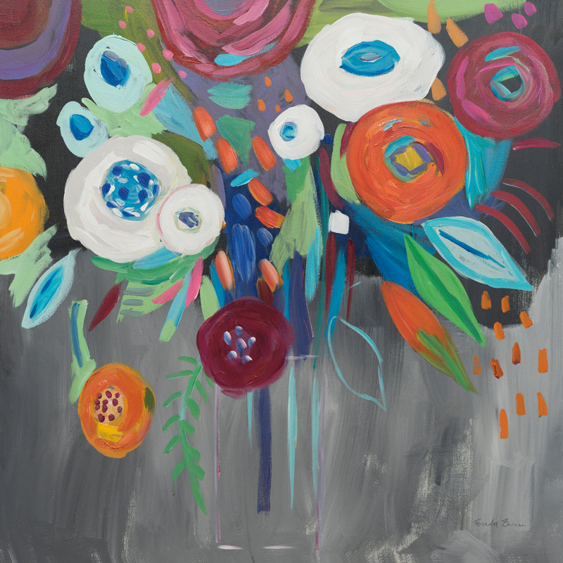 Midnight Magic 1 Piece Wrapped Canvas Painting, 51cm H x 51cm W