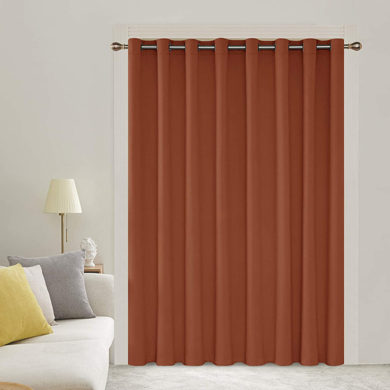 Cassandry Room Darkening Curtain Single Panel, 80" W x 84" L, Dark Lavender