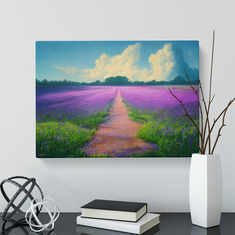 Fantastic Bluebell Field - Wrapped Canvas, 35cm H x 50cm W x 3cm D