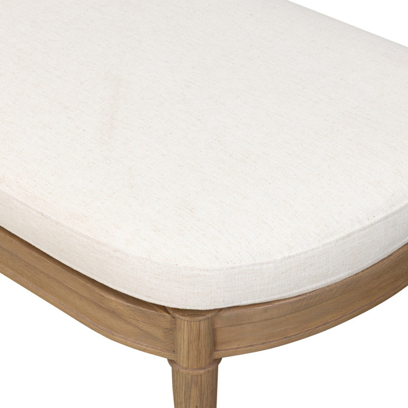 Moya Solid Wood Bench, Crypton Nomad Snow