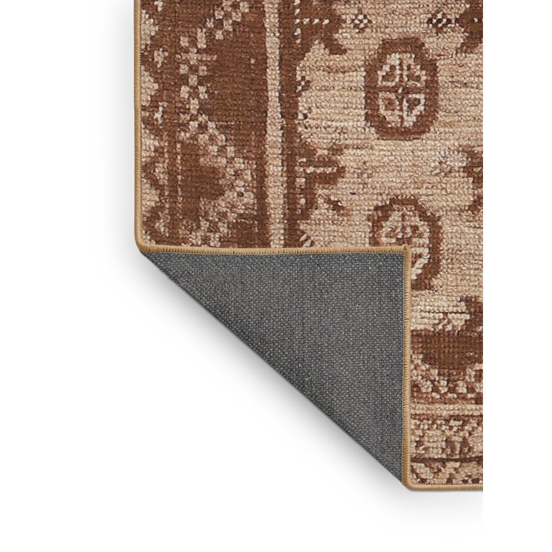 Tapis brun/beige traditionnel Galston, Rectangle 7 pi x 10 pi