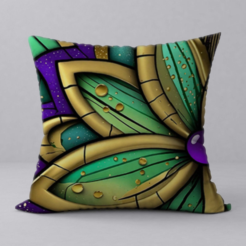 Coussin décoratif en polyester, H 18 po x l 18 po