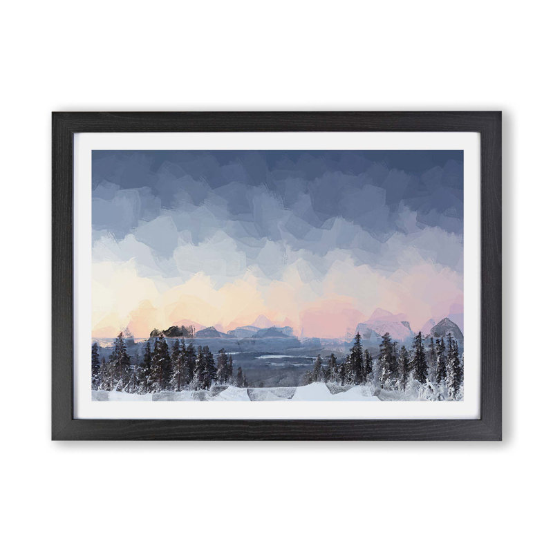 Sunrise in Finland - Framed Print, Black, 24cm H x 33cm W x 2cm D