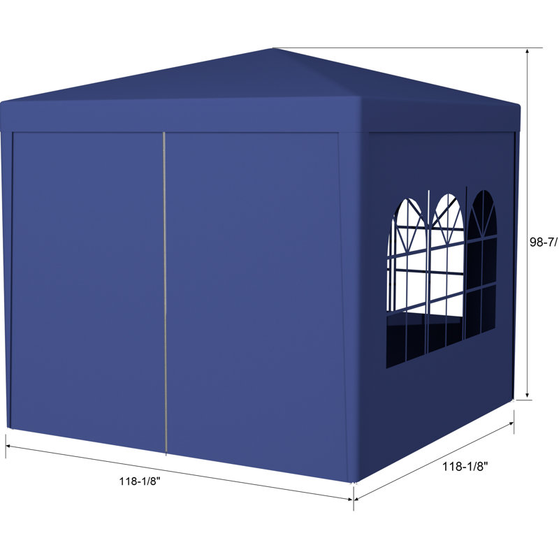 Pavillon de jardin d'extérieur bleu 10 pi x 10 pi - Facile à assembler et à démonter pour plus de commodité Tente d'auvent de 10 pi x 10 pi avec - Matériau, à l'abri du soleil