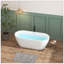 Baignoire de trempage autoportante en acrylique brillant de 67 po avec trop-plein à fente classique et drain en chrome, certifié Cupc. Facile à installer