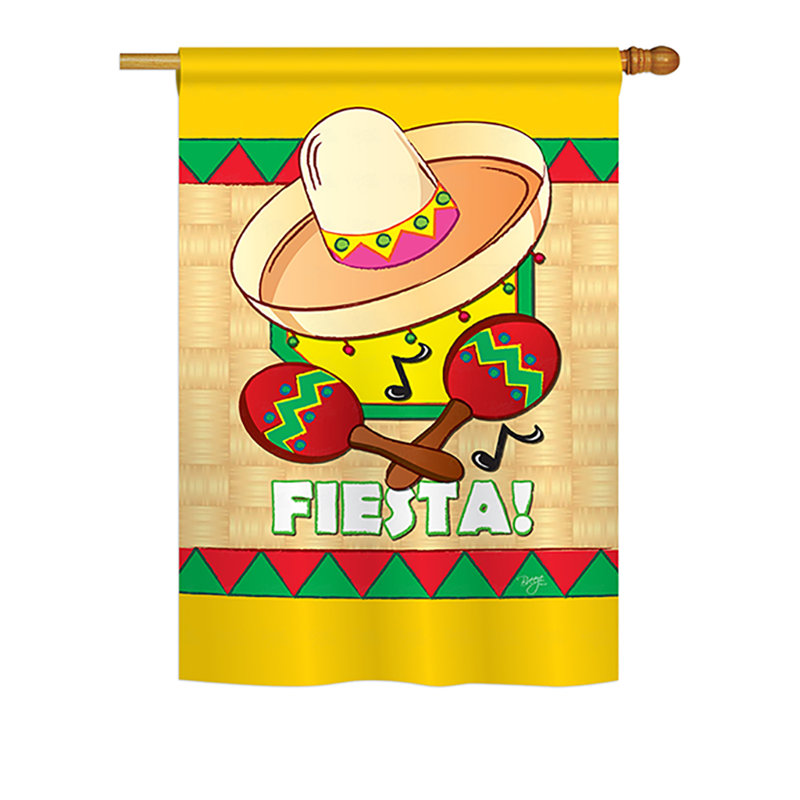 Drapeau de maison / jardin Fiesta, H 40 po x l 28 po