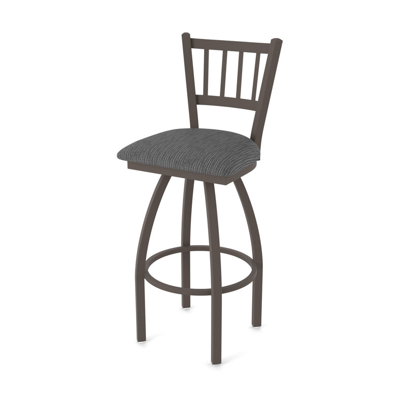 Tabouret pivotant 810 Contessa, Tissu - charbon graphique, Bronze, Tabouret de bar (siège d'une hauteur de 30 po)