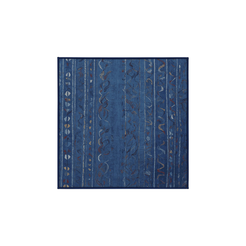 Machine Washable Gray Area Rug, Square 8'