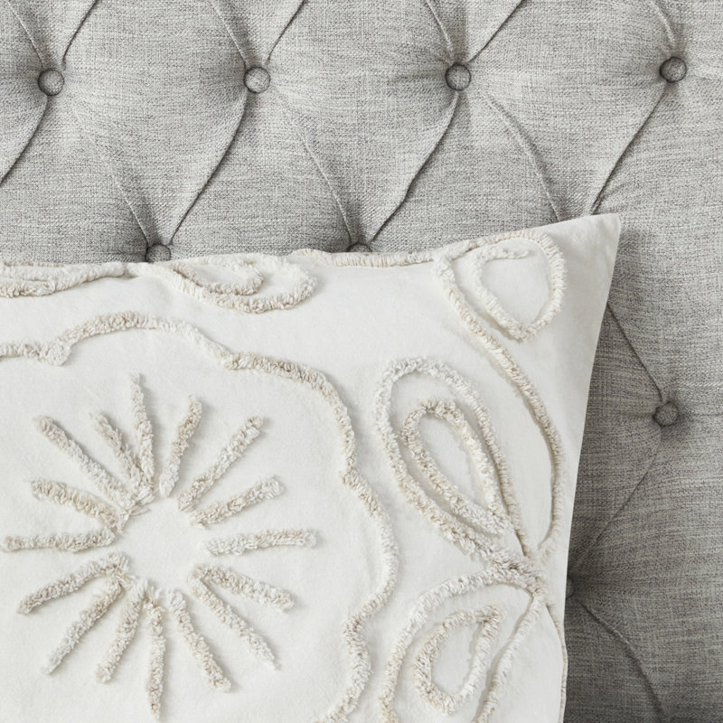 Édredon en chenille de coton très grand / très grand / taupe, rembourrage / taupe 3 pièces