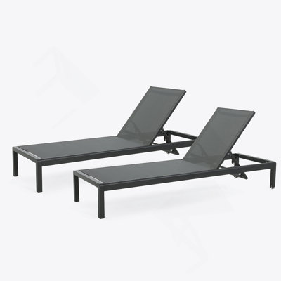 Comfortable And Durable Cape Coral Chaise Lounge Set Of Two With Adjustable Backrest And Mobility Wheels For Poolside And Patio Relaxation