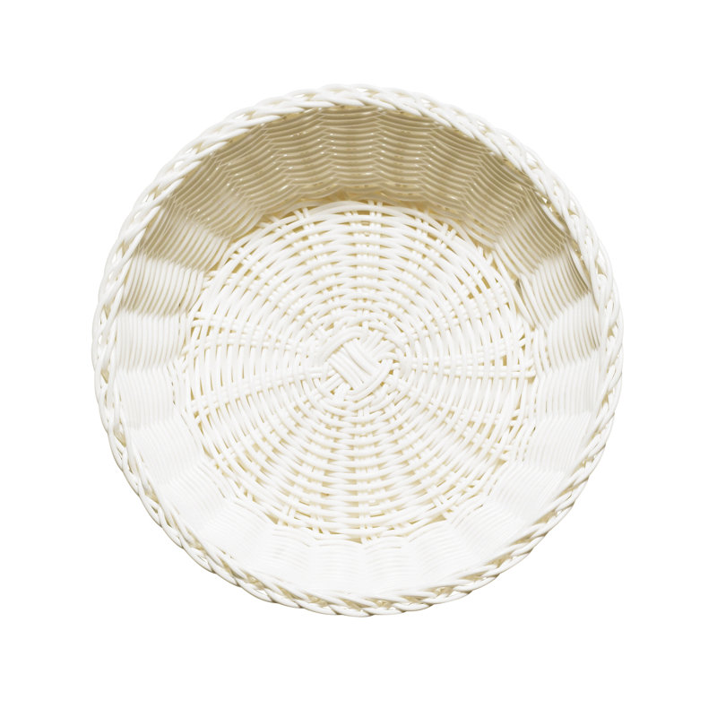 Excelsa Plastic Decorative Basket, White