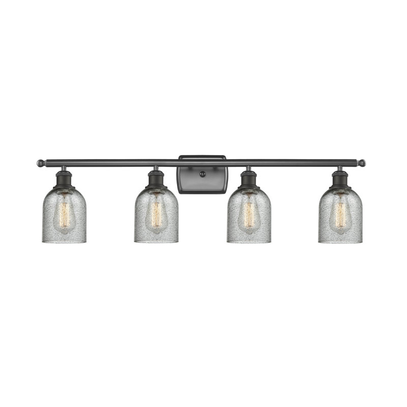 Éclairage de salle de bain à intensité variable 4 lumières Vella, Ampoule DEL 6 watts Vinage, Anthracite, Bronze huilé
