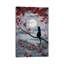 Chat noir au clair de lune argenté - impression sur toile tendue-71509945-56321386