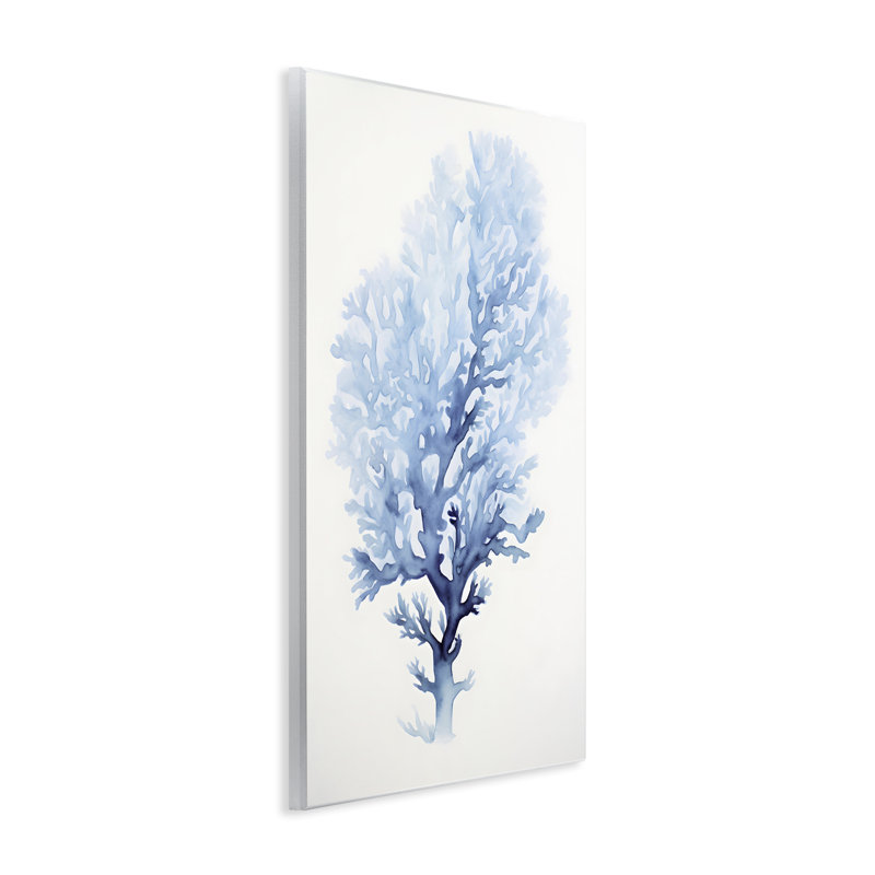 "Blue Coral Impression" par Petal Prints Design, H 19 po x l 13 po
