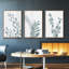 «Blue Botanical Wash I», ensemble de 3 cadres flottants sur toile-97759157-97759158